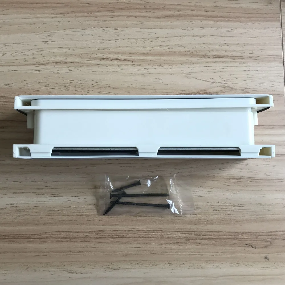 white Internal PVC Letter Box Brush Cover plate