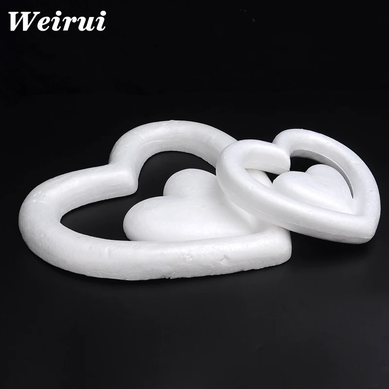 Large Size Poly Dragon Foam Heart Solid Hollow Love Wedding Decoration Mother Heart 45-80cm