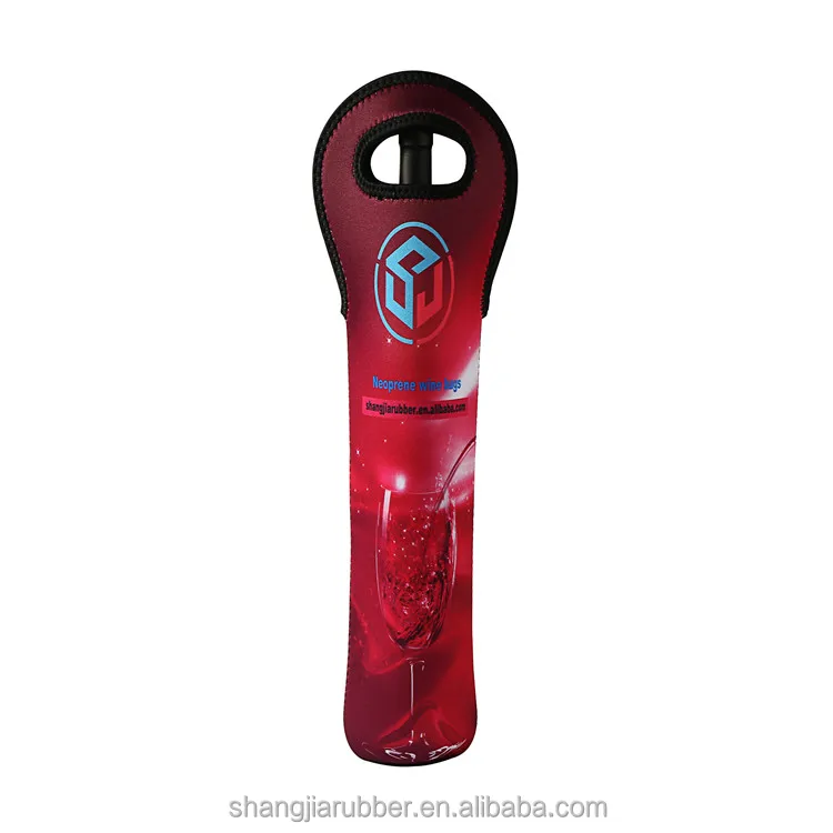 Custom Neoprene Single Insulated Bottle Wine Cooler Bag