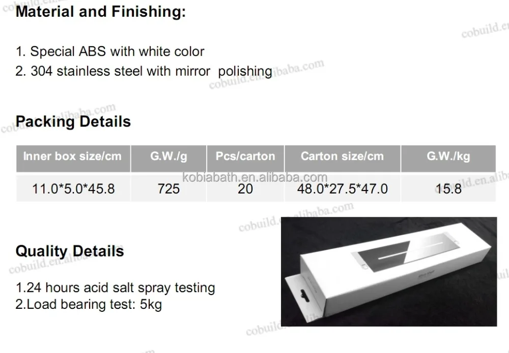 F3103WH high quality stainless steel chrome polished bathroom glass shelf with bracket