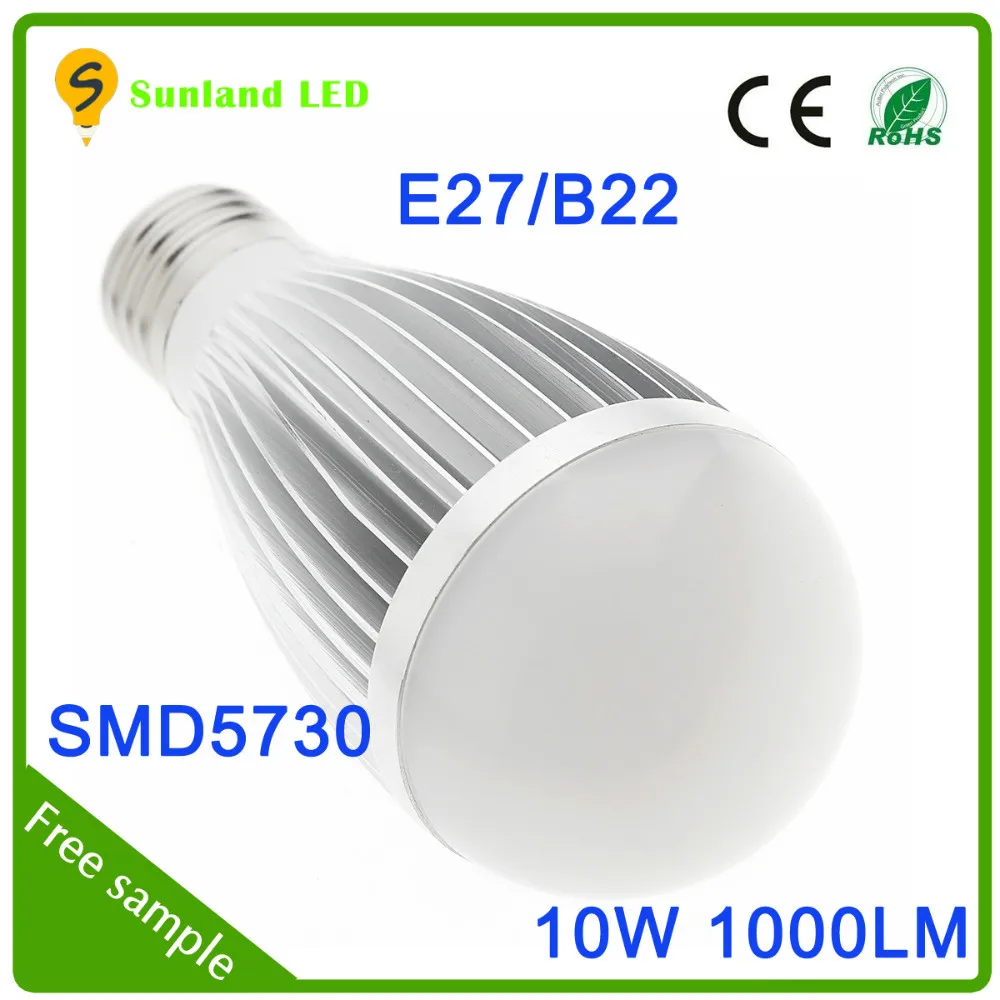 Online trading site CE RoHS AC85~265 SMD5730 10W E27 LED lighting bulbs