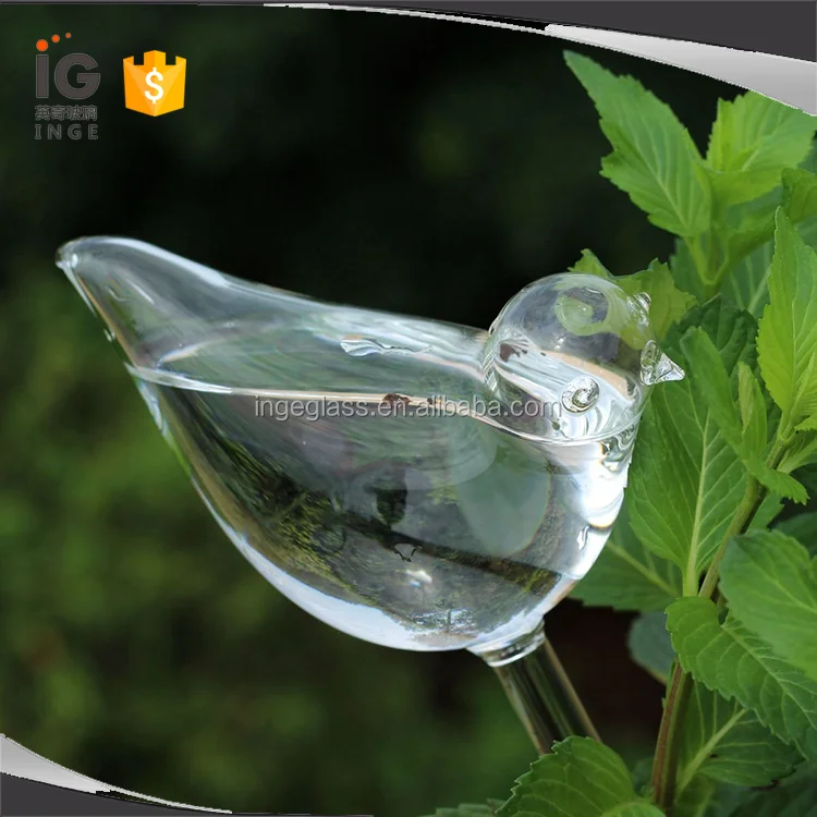 Bird-shaped House Plant Self Watering System Glass Aqua Globes