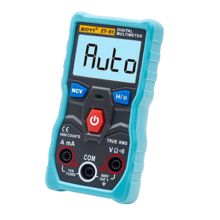 Family Use Smart TRU-RMS Multimeter Voltage Resistance Continuity Tester Auto Power off Range Mini Digital Multimeter