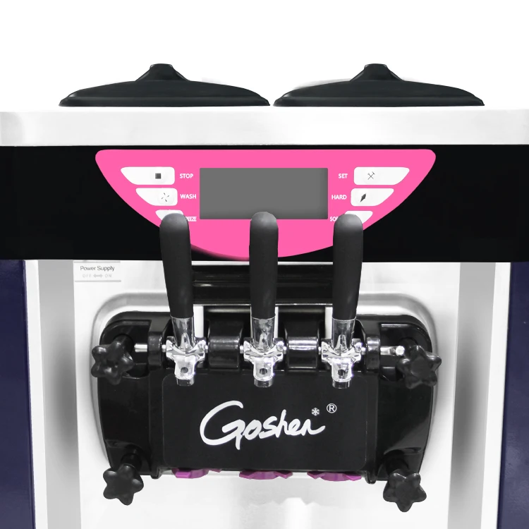 BJ208C For Sale  Custom New Commercial Three Flavors Ice Cream Machine Soft Ice Cream Machine