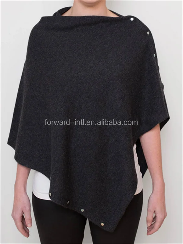 2016-2017 Fashion design wholesale knitted women pure wool cashmere poncho