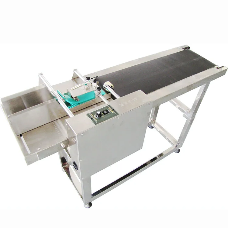 
A6 portable belt conveyor impact bar match cij inkjet printer machine 