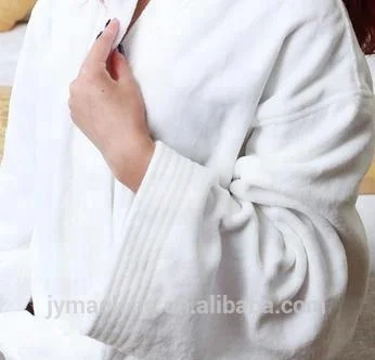
100% Cotton White Hotel Terry Towel Cloth Bathrobe 