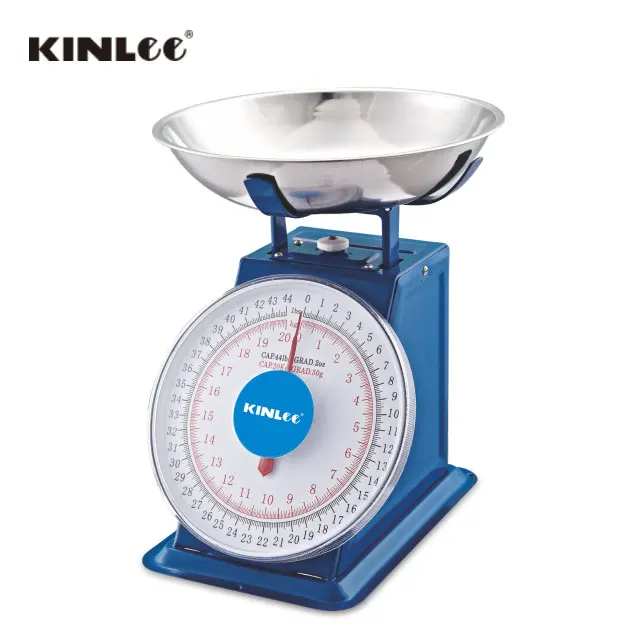 NT5-20-5KG Spring scale, commercial scale for supermarket, fruit, vegetable, meat, food market scale with body chrome iron + S/S plate