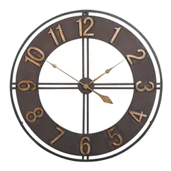 Amazon Metal Arab Numbers Wall Clocks Quartz Antique Style Single Face American Style Large All-season Separates from CN;FUJ