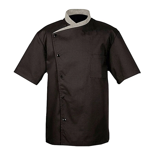 Fashion classic chef clothes short sleeve unisex general chef jacket for restaurant