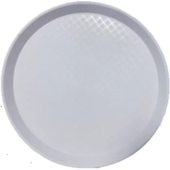 Лидер продаж, круглый пластиковый нескользящий поднос, 35 см, резиновый нескользящий поднос