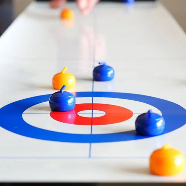 
Tabletop Curling Game Portable Mini Travel Kids Adults Family Sports Board Game 