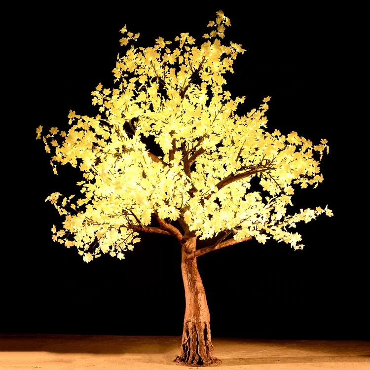 wholesale outdoor holiday lighting decoration 3m warm white led artificial cherry blossom tree