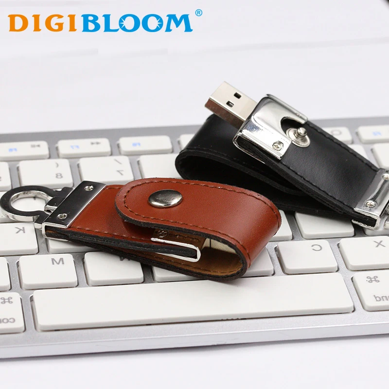 Digibloom Promo Pendrive Leather 2tb usb flash drive ,hot leather usb stick with wholesale price