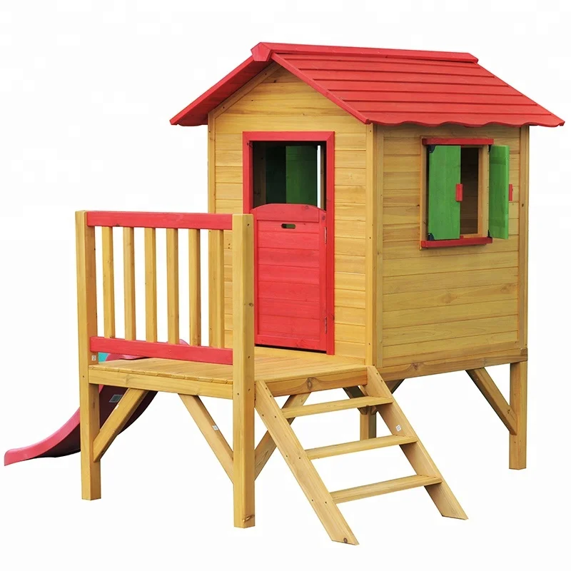 
Wholesale Cedar Outdoor Wooden Kids Garden Playhouse 