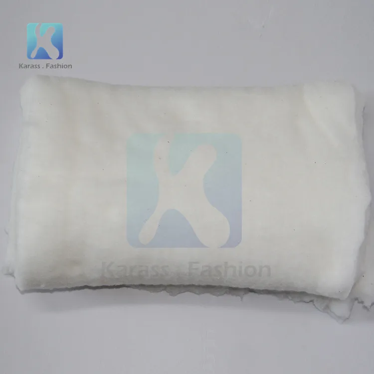 Needle punched 100% wool fiber batting quilting