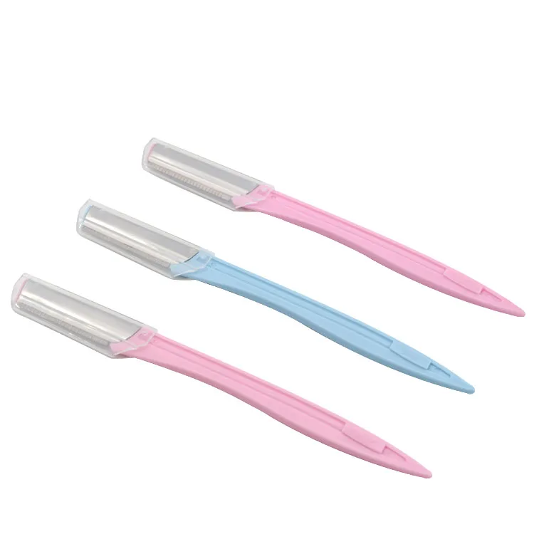 Professional solid eyebrow shaper makeup tools razor blades useful women stainless steel eyebrow razor