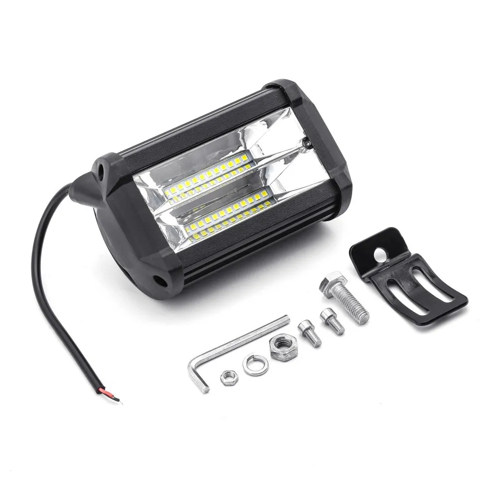 China Manufacture 5 Inch 72W LED Light Bar Spotlight Suitable For Offroad Vehicle Truck 4WD SUV Fog Light