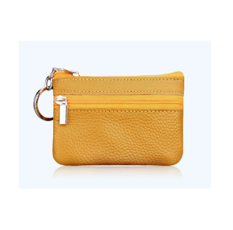 
Hot sale classic real leather small coin purse women zipper mini purse 