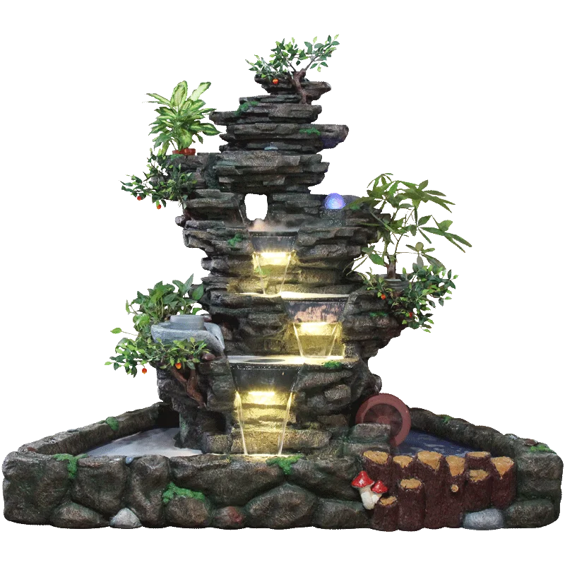 Розничная продажа, высококачественный полимерный открытый Каскадный водопад, водяной фонтан для сада, для продажи
