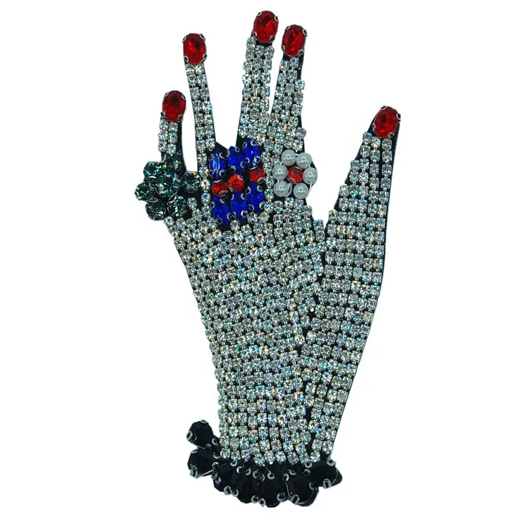
Sew On Rhinestone Hand Handmade Beaded Badges Patches For Clothing 