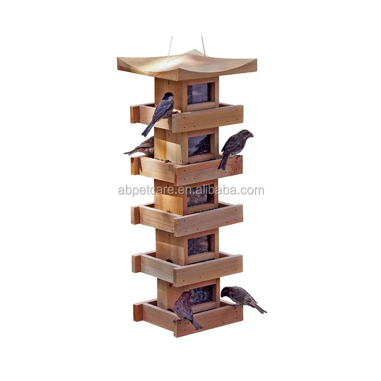 Pagoda wildlife Bird Feeder 5-Level Cedar