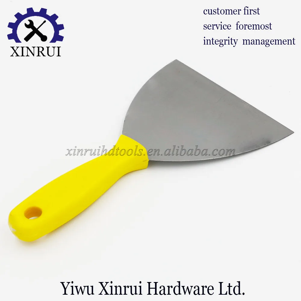 Hot sale Stainless Steel Putty Knife with Yellow Plastic Handle