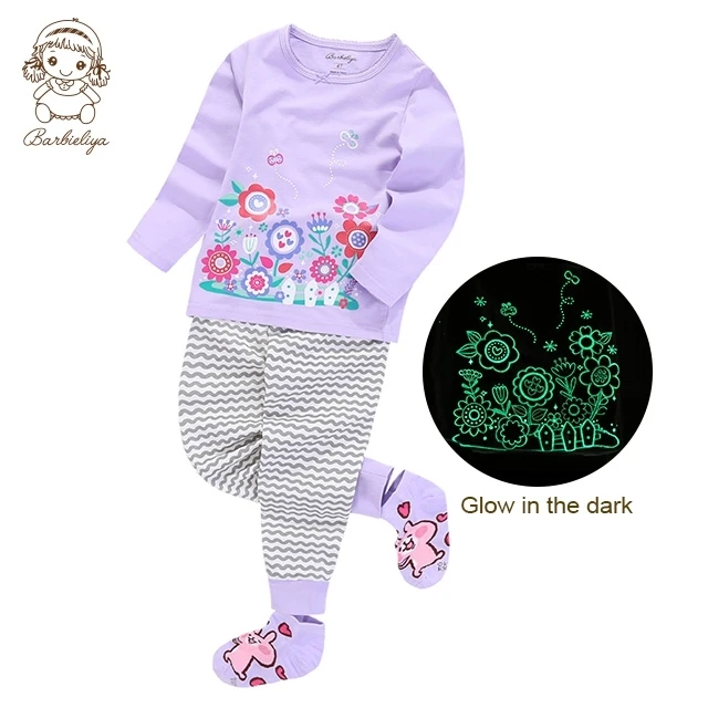 
B0934 100 Cotton pyjamas night wear for children cloth pajamas kids sets 