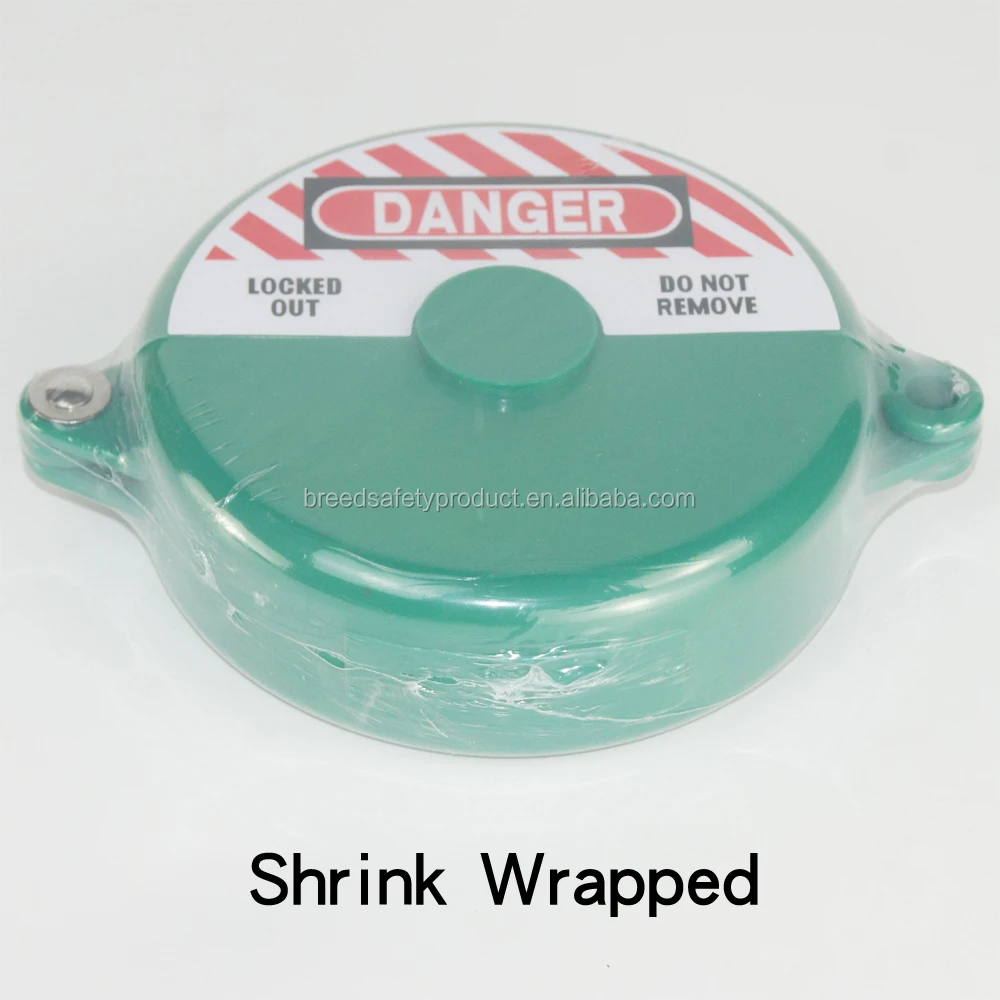 BREED OSHA LOTO Security Valve Locking Devices Gate Valve Lockout Green F12