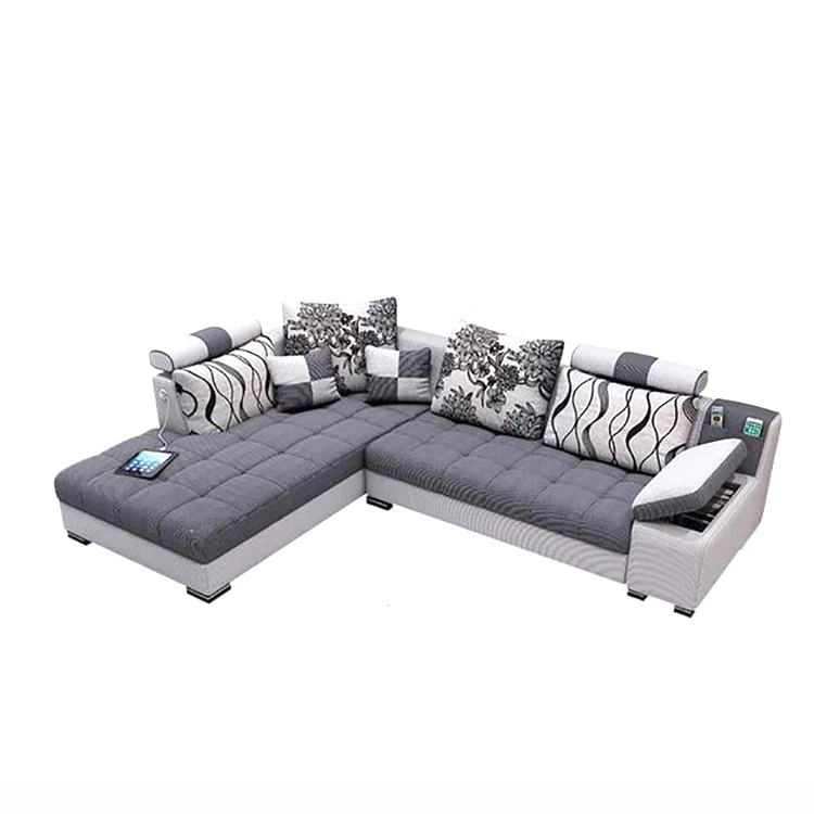 Living room sofa set sectional 4 parts a set luxury and modern corner fabric living room arab l shaped sofa design