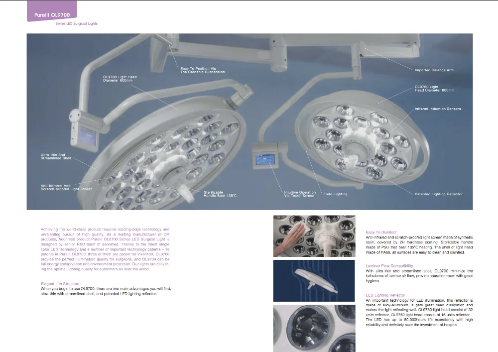 
China good price LED ICU surgical light 