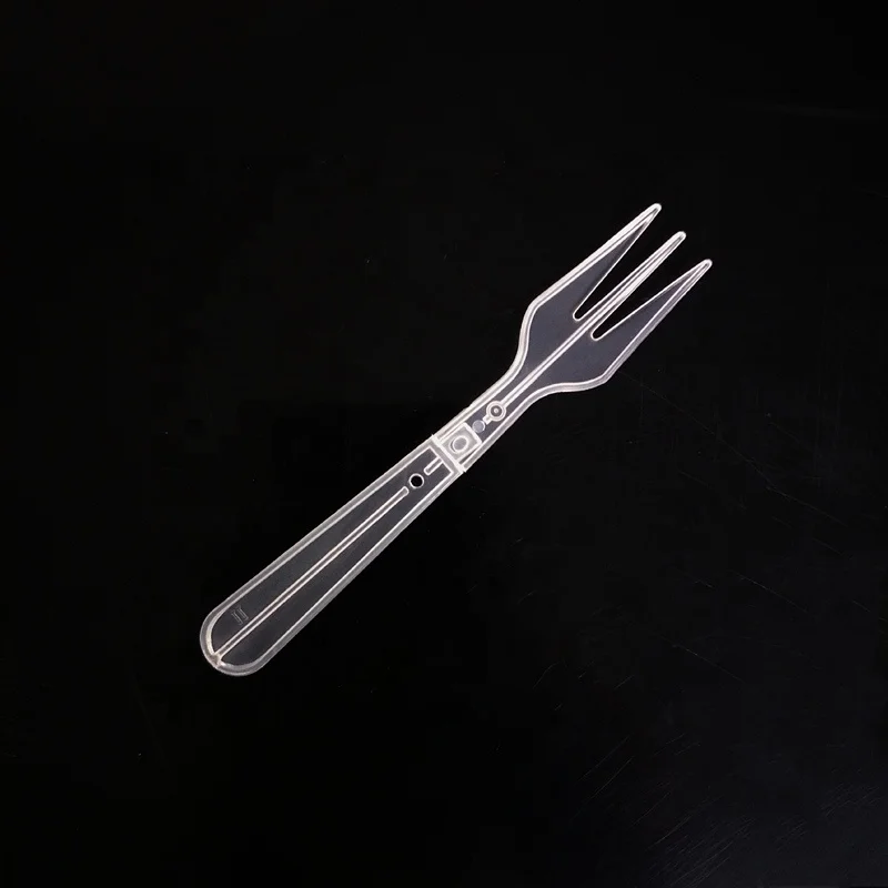 Individually Wrapped PP Mini Fork Disposable Folding Plastic Fork Cake Fork