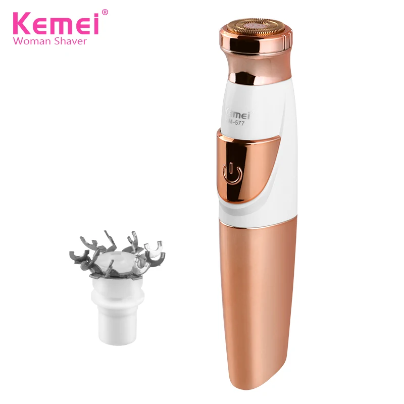 Wholesale Face Lipstick Hair Machine Mini Painless  Kemei  KM-577 Epilator lady shaver for body Epilator