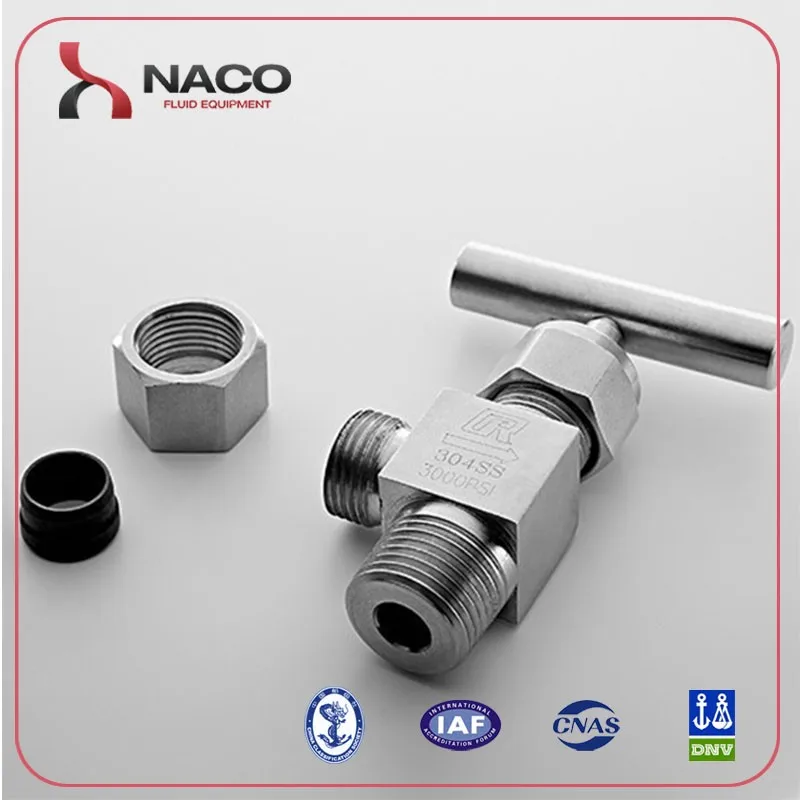 Stainless Steel Adjustable water high pressure needle valve with equipments producing