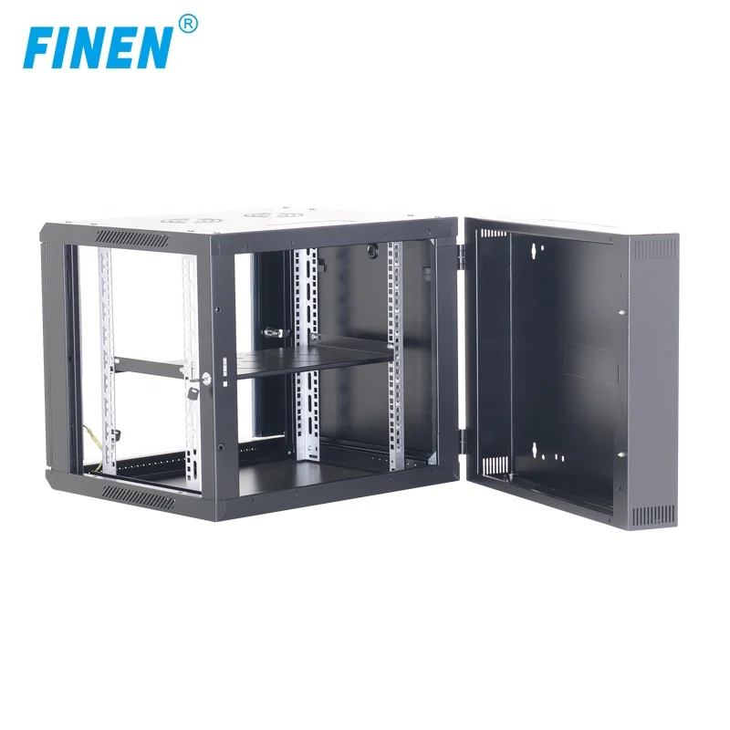 19 inch wall mount network cabinet server rack with glass door Double section  4u cabinet 6U RACKS