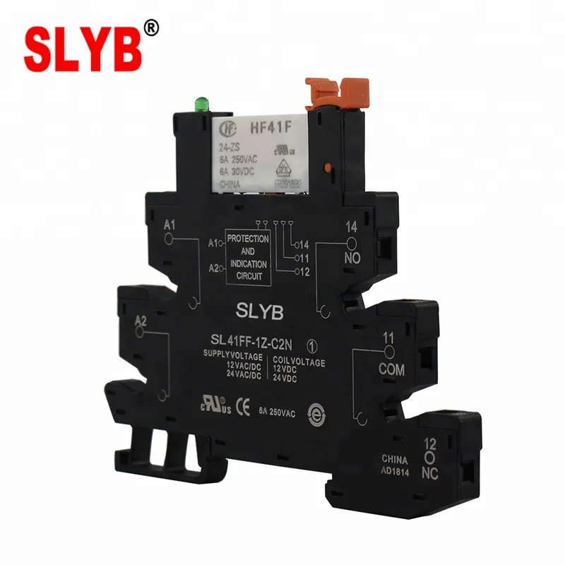Высококачественное реле тонкого интерфейса 24 В переменного тока/постоянный ток, реле SL41FF-1Z-C2N 12 В переменного тока/постоянный ток