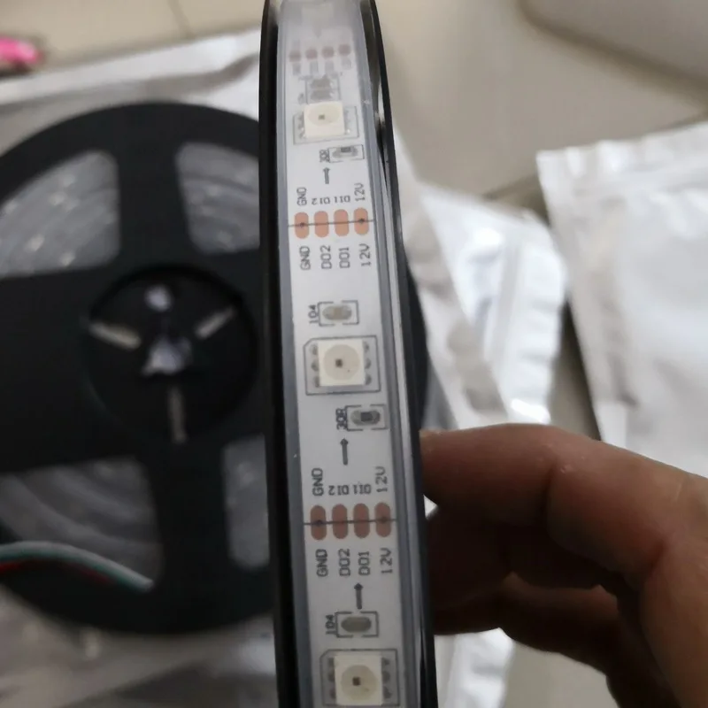 DC12V WS2801b IC Video effect digital addressable rgb led strip, 30/60 led strip ip68 12v