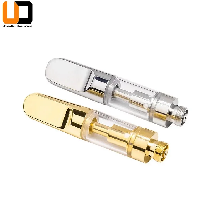 0,48 мл 0,5 мл 0,8 мл 0,9 мл 1,0 мл золотистый Серебристый толстый масляный картридж с металлическим наконечником стеклянная трубка пустой картридж для вейпа cbd