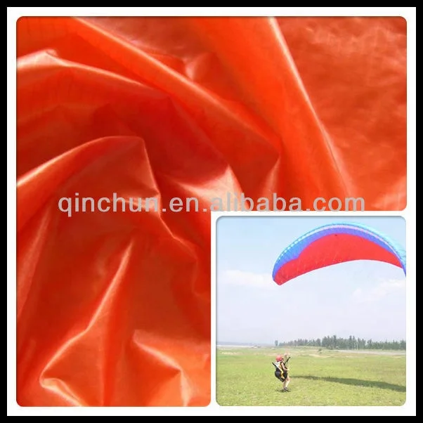 silicone and polyurethane coated 30d silnylon  nylon 66 ripstop fabric for making paraglider