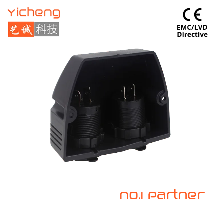 12V 24V Car Cigarette Lighter Socket and Two Hole Tent Cover Panel Mount Dual USB Charger