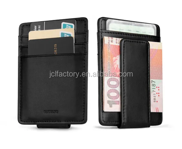 popular leather mens metal money clip wallet belt clip wallet for men
