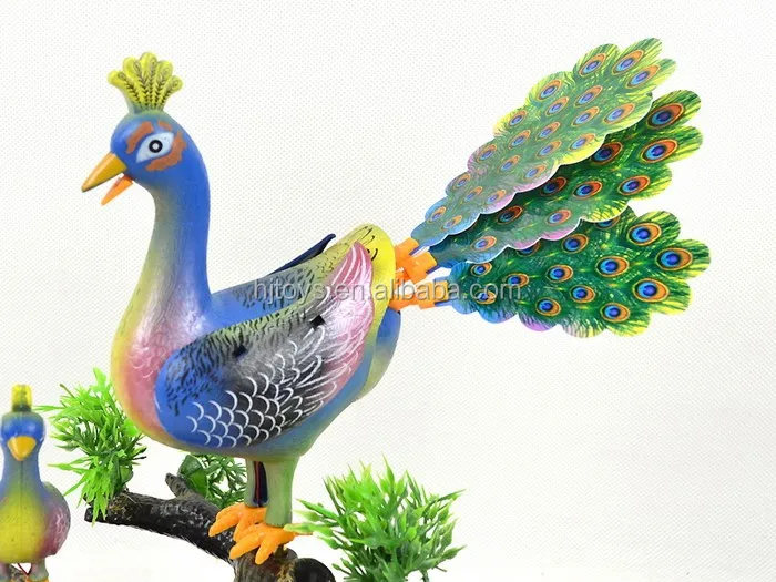 sound control animal toy peacock with light and music for kid gift