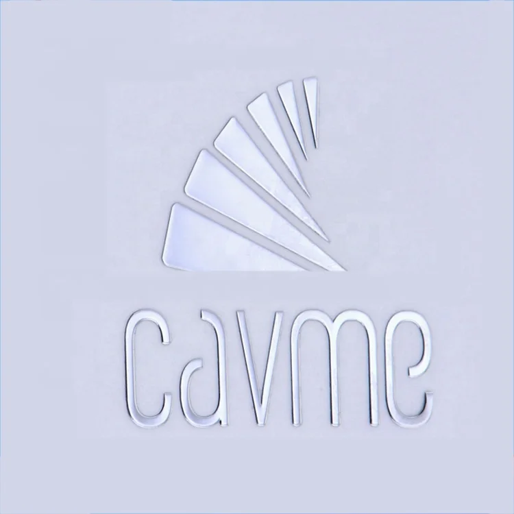 Logo Sticker Sticker Labels Custom Decorative Metal Trademark Embossed Metal Adhesive Sticker Scratch Off Custom Shapes Silver