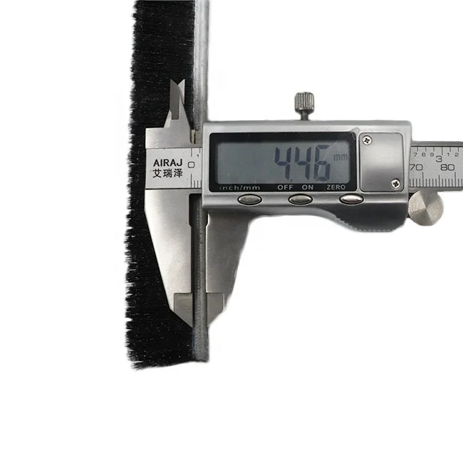 
Door window sealing strip brush with aluminum bottom 