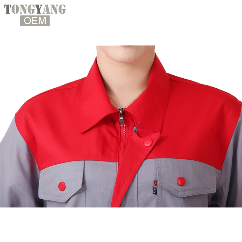 TONGYANG New Men Women Work Clothing Sets Workwear Suits Summer Short Sleeve Jackets+Pants Factory Car Repair Workers Uniforms