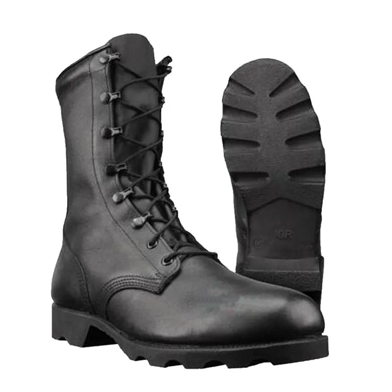 Hot selling Military Jungle Boots Panama Sole Boot Black leather military boots