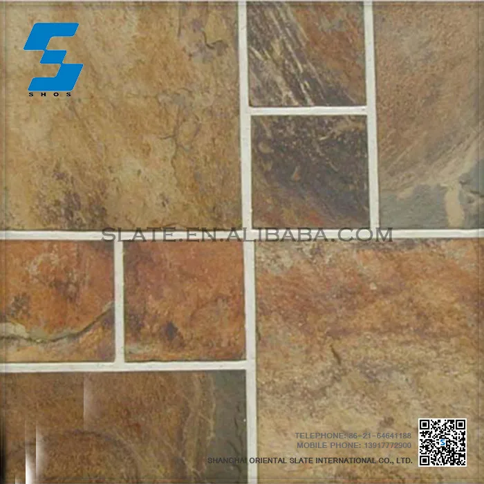 
green rusty revien surface swimming pool slate tiles 