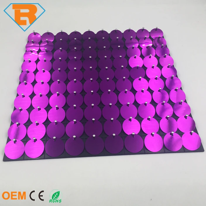 Цветная яркая фиолетовая Мерцающая панель с блестками для помещений