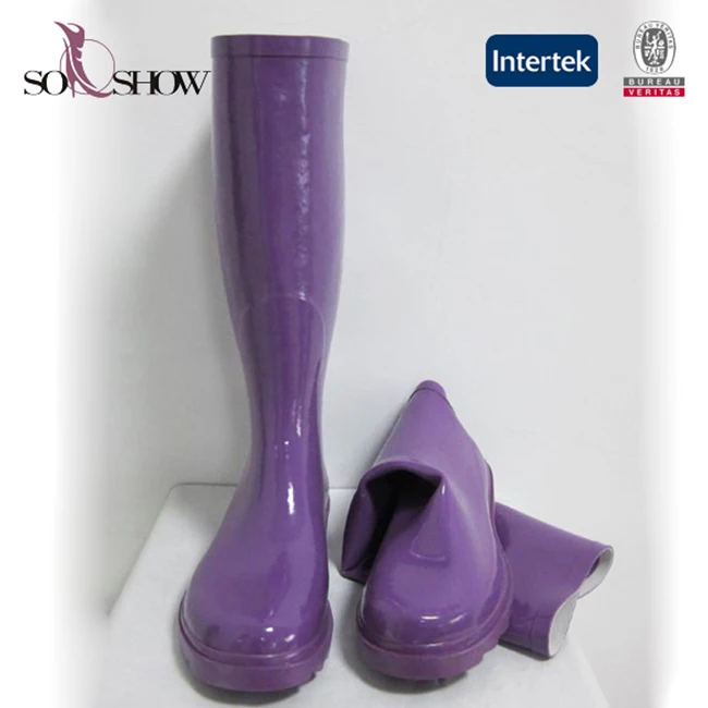 Custom ladies folding rain boots