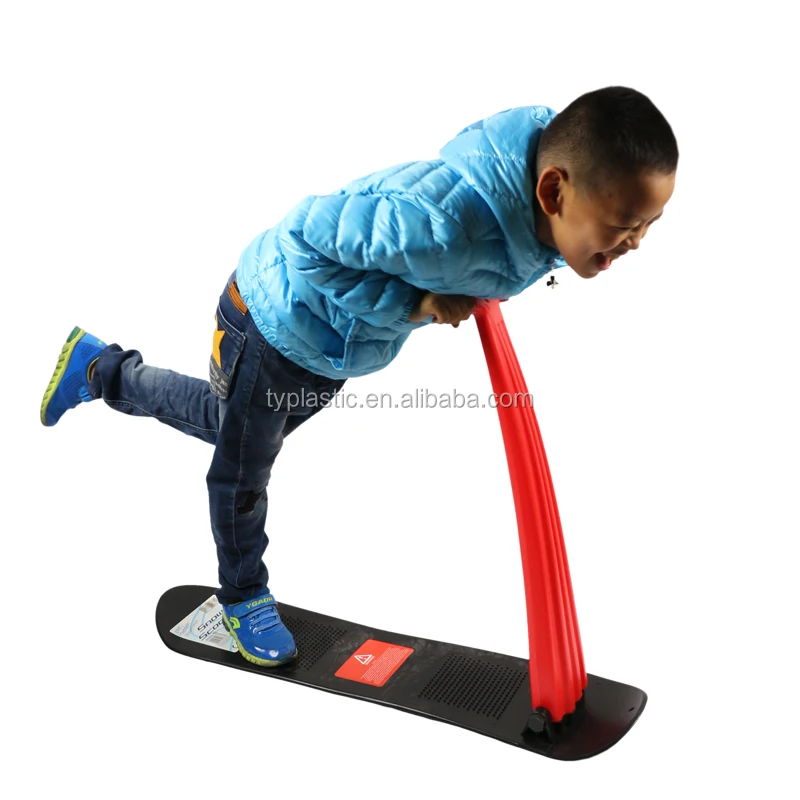 Kids Snow Scooter Ski Scooter Fold-up Snowboard Sledge Folding Sliding Ski Snowboard with Grip Handle Snow Sled